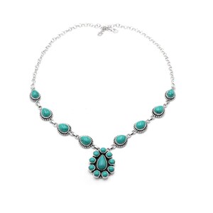 Turquoise Necklace 925 Sterling Silver Jewelry | Turquoise Necklace | Handmade Necklace | Women Necklace | Gift For Her