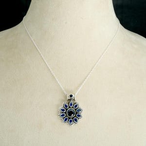 Sapphire Necklace Sterling Silver Jewelry - Natural Blue Gemstone Necklace, Women Necklace Gift For Her