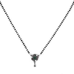 925 Sterling Silver Multi Gemstones Mangal sutra Necklace, Black Beads Necklace, Handmade Jewelry, Women Necklace, Gift For Her