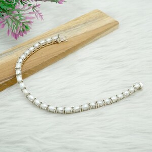 Freshwater pearl Bracelet 925 Sterling silver bracelet Natural Pearl Gemstone Bracelet Handmade Bracelet Wedding Gift gift For Her