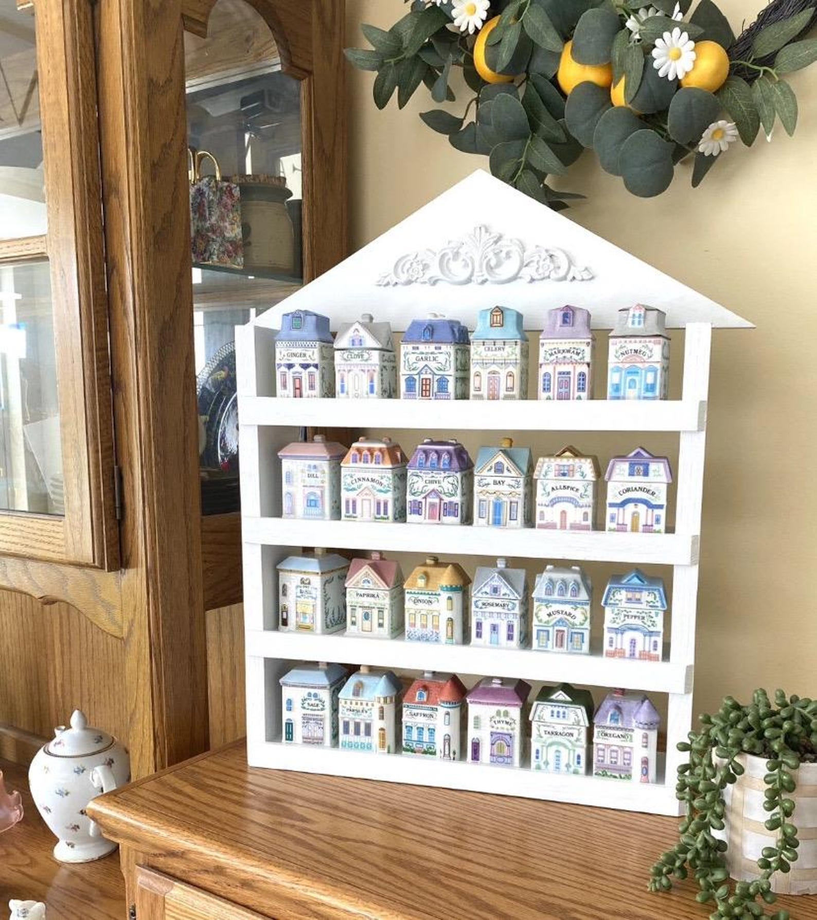 Lenox Spice Village RACK REPLICA Only Custom Design No Spice Village Jars White