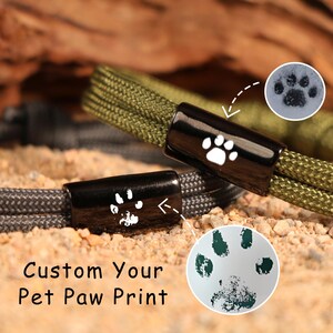 Personalized Pet Paw Print Bracelet, Actual Paw Engraving Bracelets，Dog memorial bracelet for me,Custom Pet Name,Pet Memorial Keepsake Gift