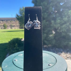 Mini Book Earrings with Silver Branches: Literary Jewelry Gift