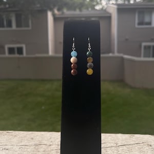 Solar System Earrings – Sun to Uranus Planet Bead Jewelry | Astronomy Gift for Space Lovers