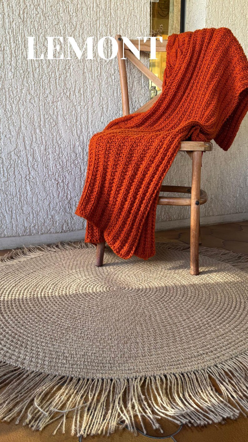 Anleitung für einen Jute-Teppich, der über ein rundes Seil gehäkelt wird (Spanisch und Englisch) / Anleitung für einen runden Teppich, der über ein Seil gehäkelt wird Bild 6