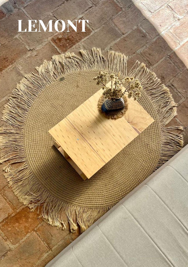 Anleitung für einen Jute-Teppich, der über ein rundes Seil gehäkelt wird (Spanisch und Englisch) / Anleitung für einen runden Teppich, der über ein Seil gehäkelt wird Bild 2