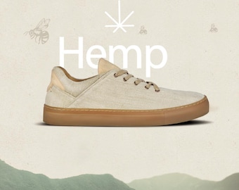 Chaussure pour homme en chanvre artisanal de couleur naturelle