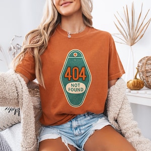 404 Not Found Graphic Tee, Computer Science Humor