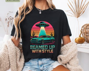 Alien Abduction T-Shirt, UFO Graphic, Galaxy Print, Space Lover Gift