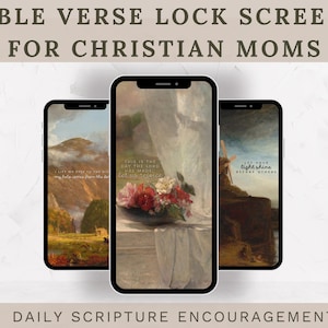 Christian Mom iPhone Lock Screen Wallpapers, Bible Verse Phone Backgrounds for Daily Scripture Encouragement