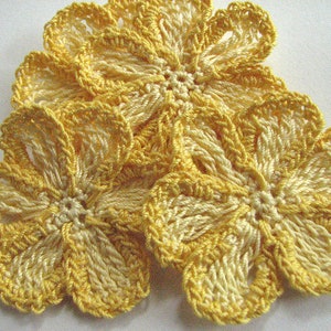 Crochet Flower Pattern 6 Petal Trimmed, Flat Pattern Instant Download image 2