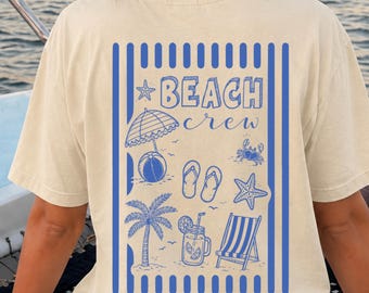Strandurlaub Crew PNG Küstencrew Sommer Strand Ästhetischer Familienausflug Seaside Doodle Art |Digitaler Download