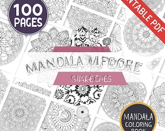 100 Mandala Malvorlagen