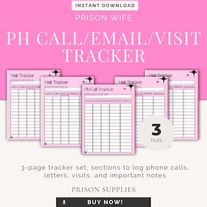 Trackers - Phone Calls - Emails - Visits - Prison Wife - Phone - Visitation - Jail