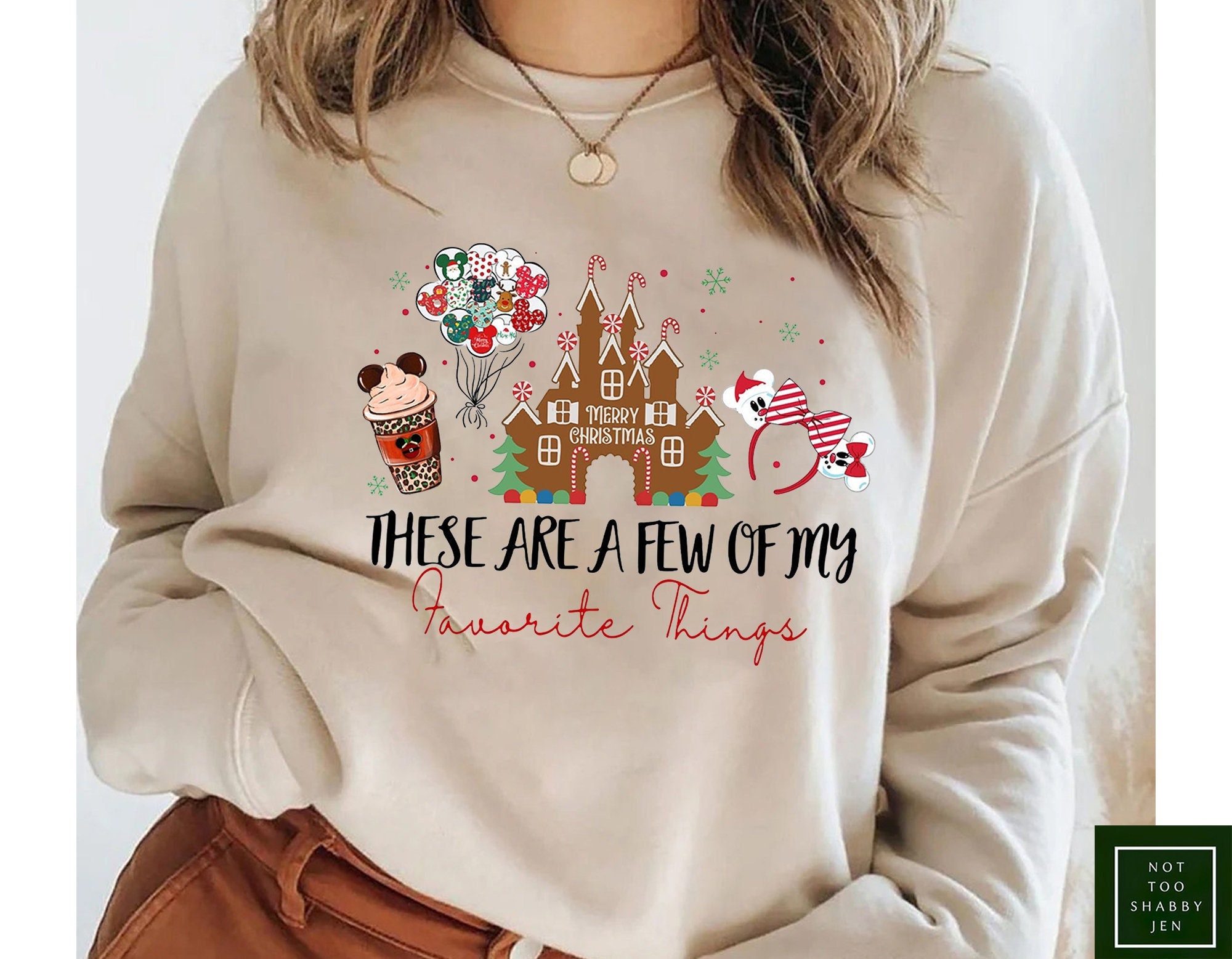 Retro These Are a Few of my Favorite Things Disney Christmas Sweatshirt
