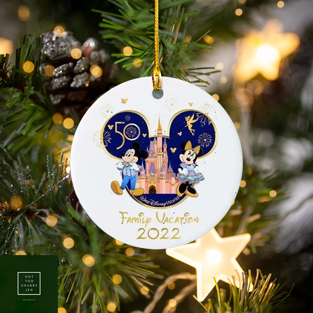 Discover Personalized Disney 50th Anniversary Ceramic Ornament