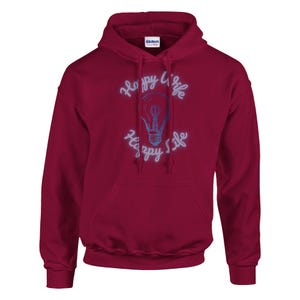 Sudadera con capucha &quot;Esposa feliz, vida feliz&quot;, regalo divertido para tu esposo, sudadera con frase sobre el matrimonio, sudadera con capucha para relaciones, regalo acogedor para hombre o mujer