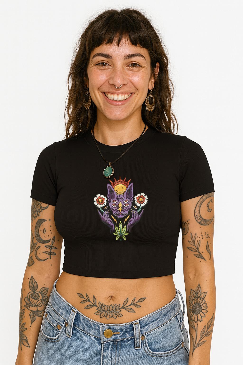 トップス MELT THE LADY kitty cropped tops melt the lady kitty cropped tops white