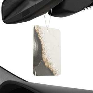 Gold Glitter Marble Car-luchtverfrisser: grenen, nieuwe auto, zwart ijs afbeelding 4