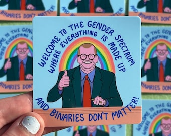 Welcome to the Gender Spectrum ~ Waterproof and Long-lasting Glossy Art Sticker