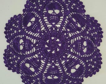 DARK PURPLE Skull Doily -12.5 inch