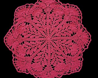 15 Inch HOT PINK doily