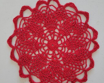 7.5 inch Victory Red doily