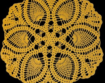 Shell Pineapple  Doily - 20 inches
