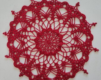 10.5 inch Victory Red doily
