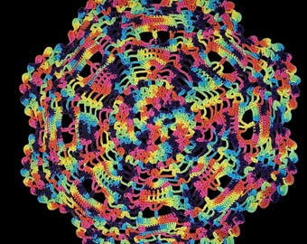 RAINBOW Skull Doily -13.5 inch