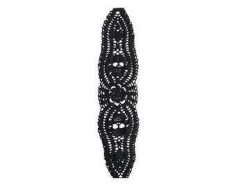 SKULL & HEARTS small table runner -19 inch long 4.5 inch wide at middle