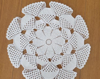 3 D White 15 Inch White Doily