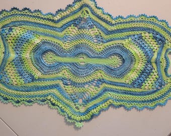 PEACOCK colored doily