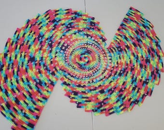 Rainbow FRACTAL Doily-23.5 inches