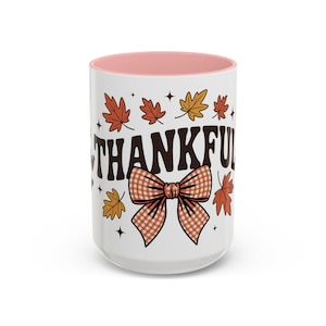 Thankful Fall Coffee Mug | Autumn Leaves Thanksgiving Cup | Cozy Fall Gift Idea, Autumn Leaves Mug, Thanksgiving Coffee Cup, Cozy Fall