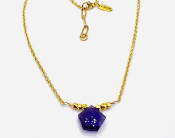 Amethyst Pentagon Gemstones Necklace