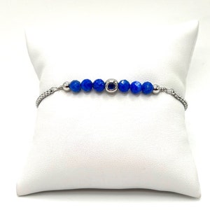 Lapis Lazuli, Evil Eye Bracelet/ September Birthstone/ Virgo/Libra image 2