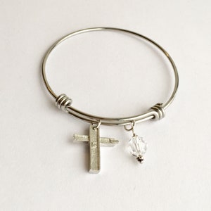 Ground Zero Cross/ 9-11 Cross/ Bangle Bracelet/ Remember to Love image 2