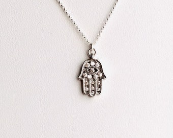 Delicate Hamsa Pendant