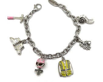 Make Your Own Custom Charm Bracelet, Custom Construction Jewelry Design, Includes 6 Charms