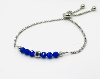 Lapis Lazuli, Evil Eye Bracelet/ September Birthstone/ Virgo/Libra