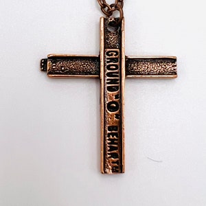 Ground Zero Large Bronze Cross Pendant/ 24 inch Bronze-tone Chain/ 9-11 Cross image 2