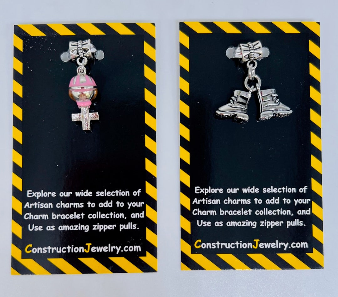 Make Your Own Custom Charm Bracelet, Custom Construction Jewelry Design,  Includes 6 Charms