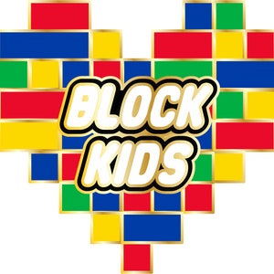 Block Kids, Pin, Building Blocks LEGO inspired, Building Competition, Heart Pin, Heart Shaped LOVE Bricks image 6