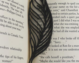 Set of 5 - 3D Printed Feather Bookmark: Elegant Book Lover Gift - Mix and Match