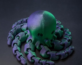 Set van 2 - 3D-geprint scharnierend octopus-fidgetspeelgoed