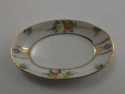 Vintage China Dishes, 4 Tiny Hand Painted China Bowls or Nut Cups, White China with Yellow and Dark Pink Floral, Tiny China Trinket Dish