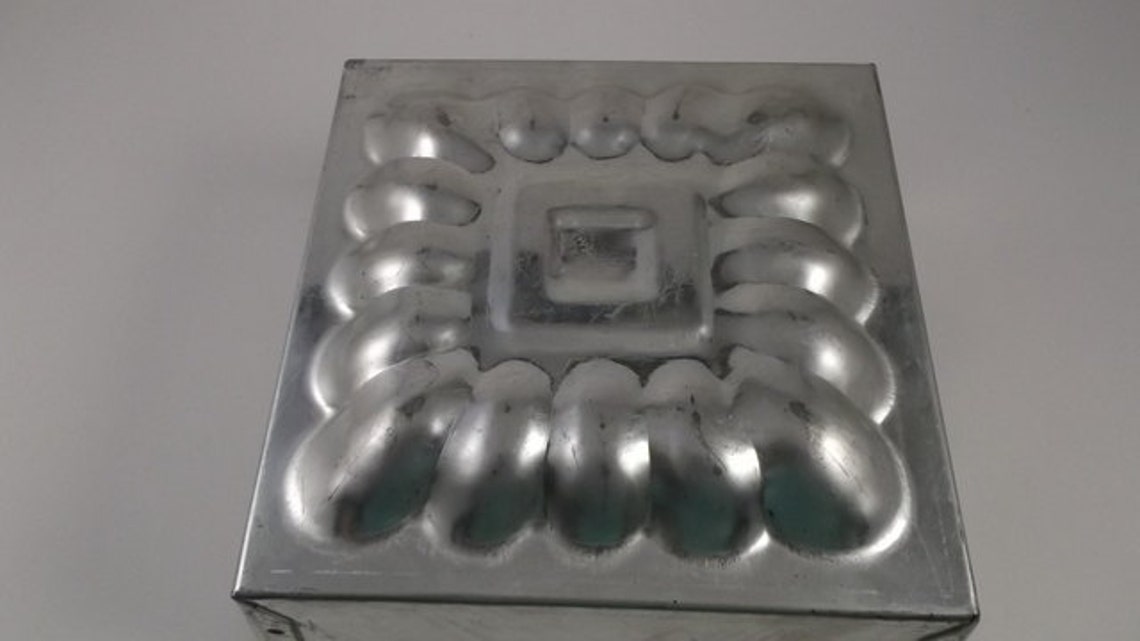 Vintage Mold Tin Ice Cream Mold Square Ice Cream Cake Mold Etsy