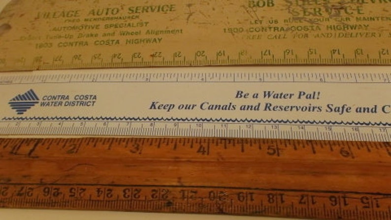 Vintage Rulers, 7 Pieces Rulers Assortment, Metal, Plastic and Wood - Etsy