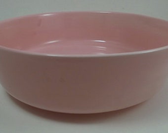 Vintage Casserole Baking Dish, Pink Pottery, No Lid, Round Casserole Base, Miramar of California 139, 8 1/2'', use as a planter too